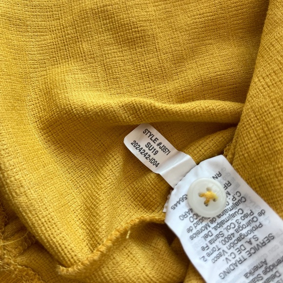 Madewell Texture & Thread Off the Shoulder Golden Yellow Summer Top - Si… - Picture 9 of 9